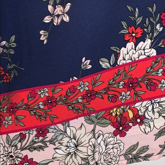 Navy blue floral dress - Picture 2 of 4